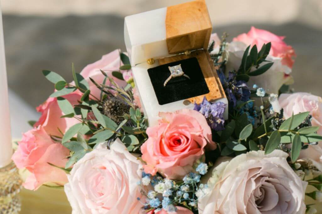 floral setup for perfect proposal timing