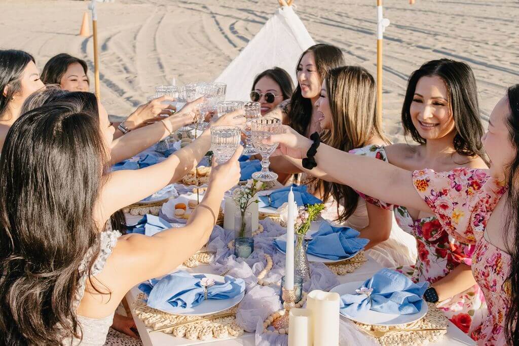 picnic bachelorette setup