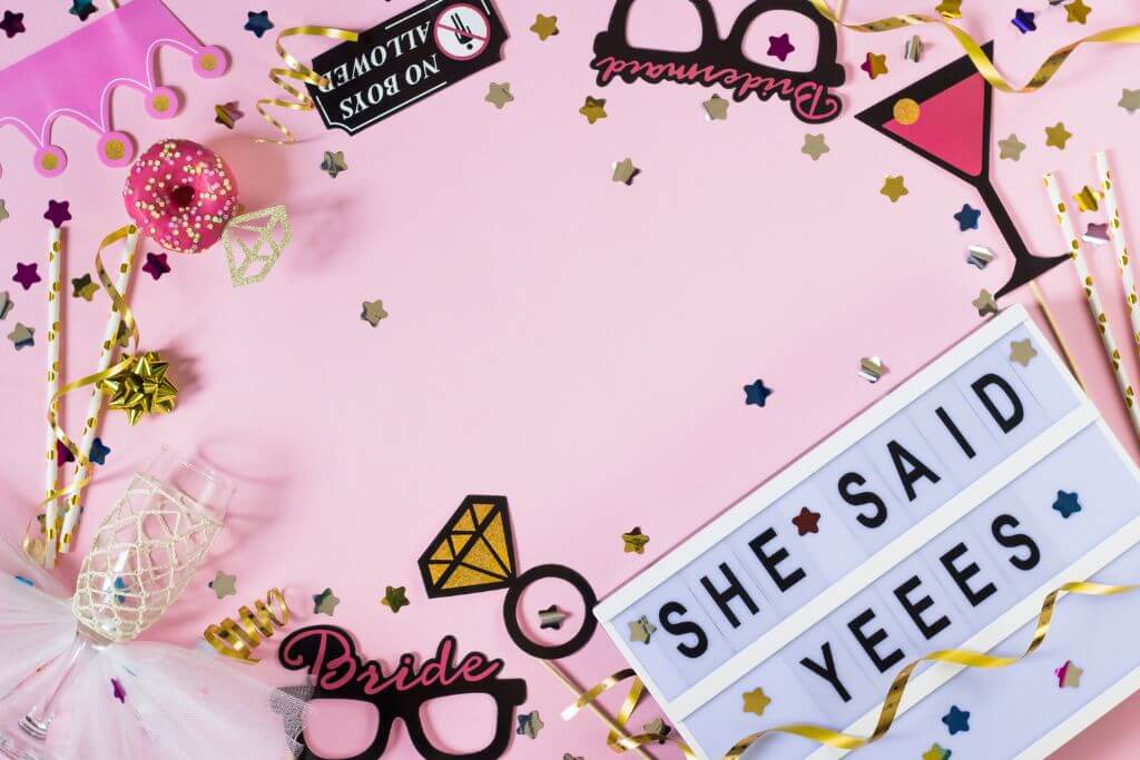 bachelorette game decor and sign