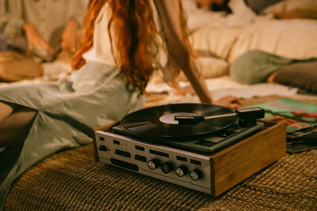 record player proposal moment