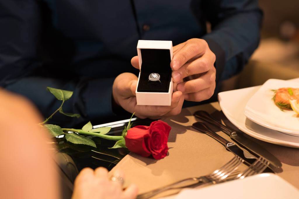 Romantic dinner proposal