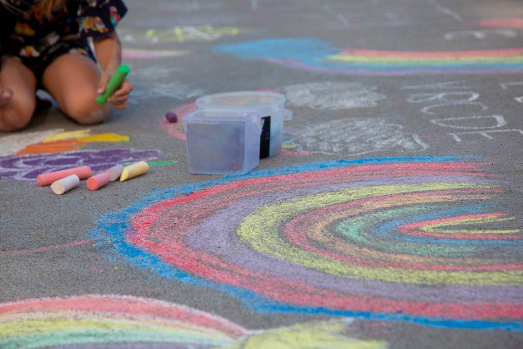 chalk art proposal path