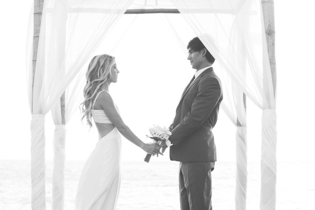 intimate vow exchange