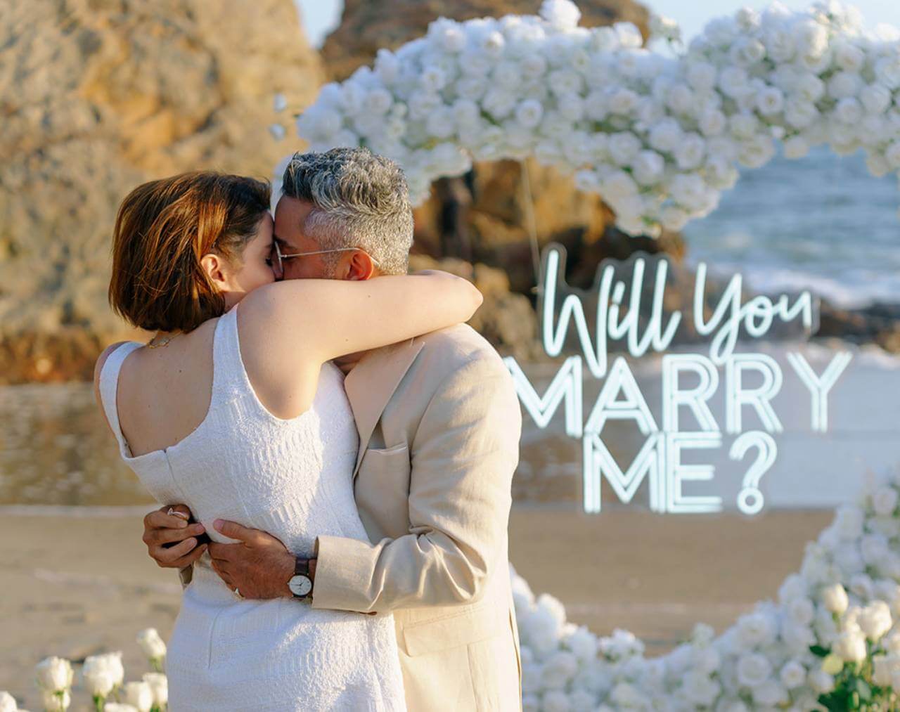proposal sealed with a kiss