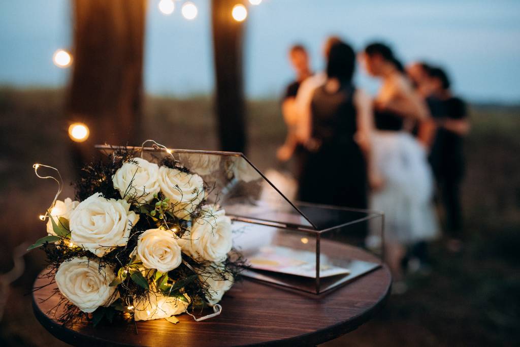 romantic candlelit wedding