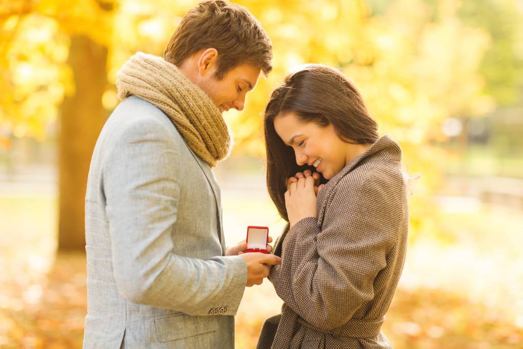 surprise proposal in park