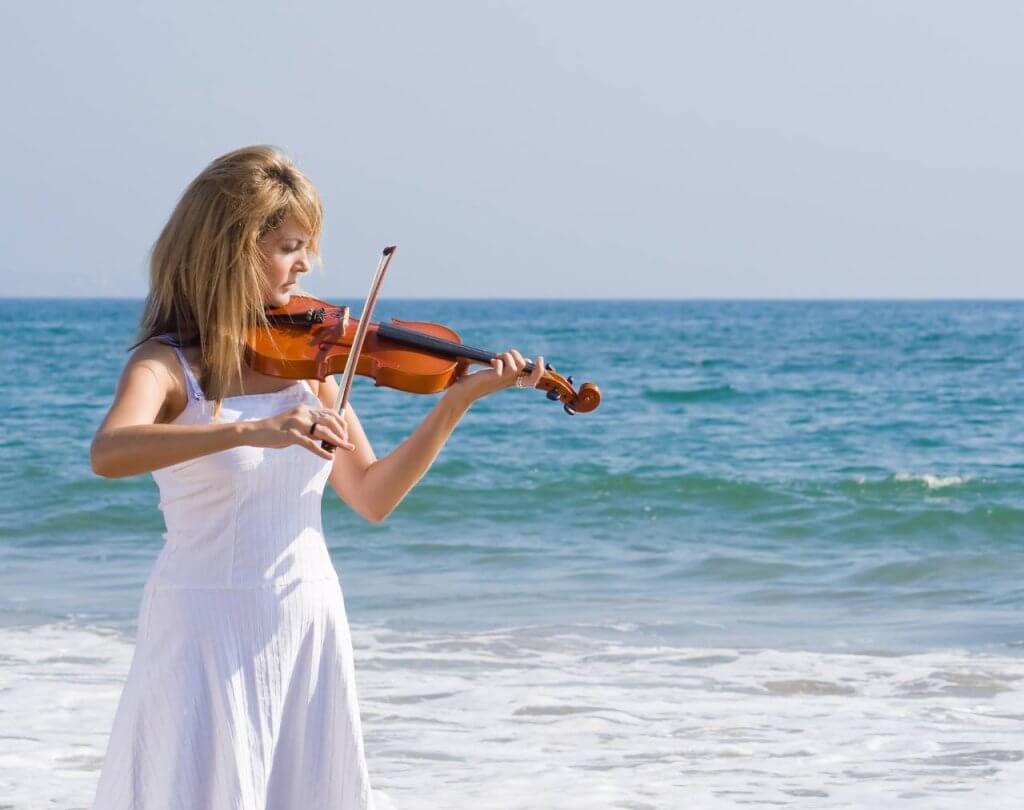 violin serenade beach proposal