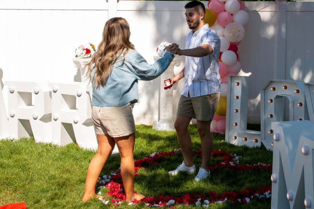 backyard proposal surprise
