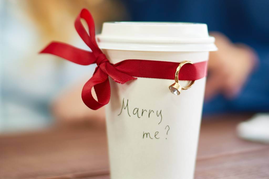 marry me coffee cup