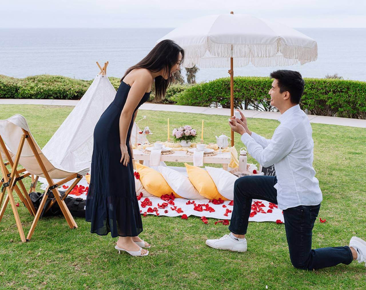 romantic-backyard-picnic-proposal-setup romantic backyard picnic proposal