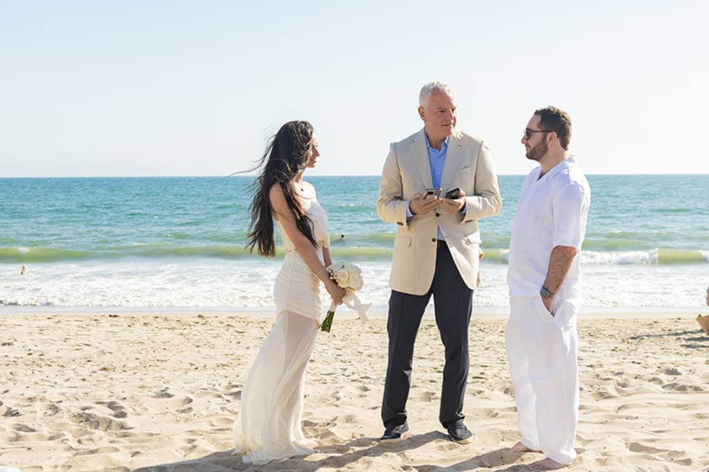 beachside wedding ceremony