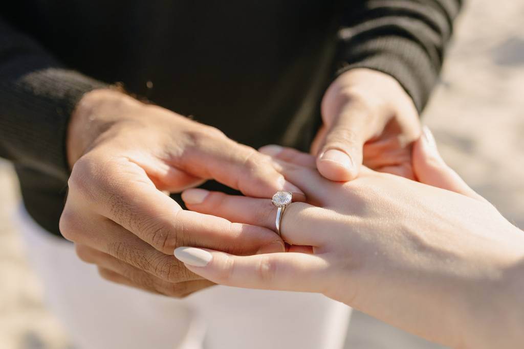 destination wedding ring exchange