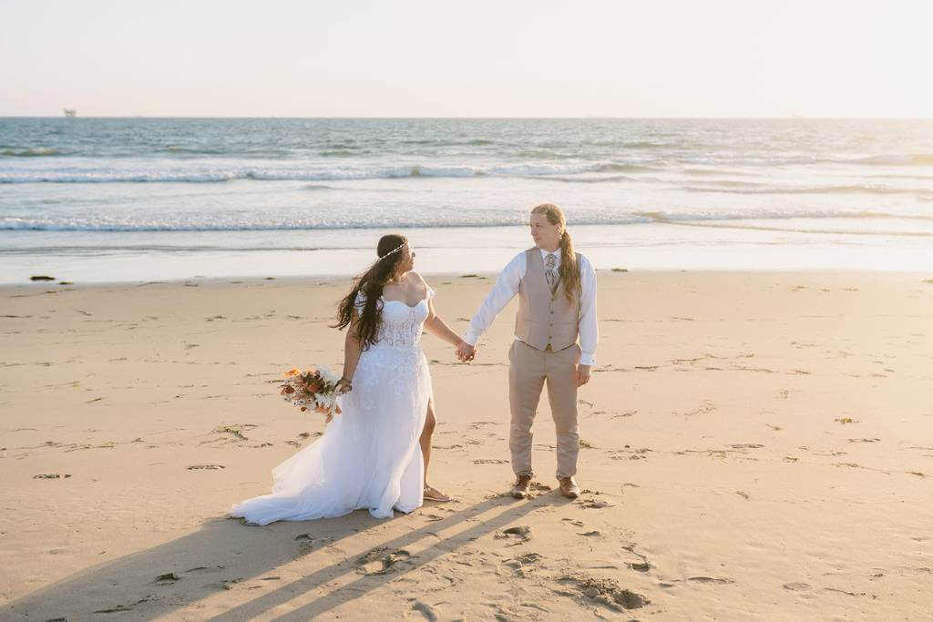 sunset beach destination wedding