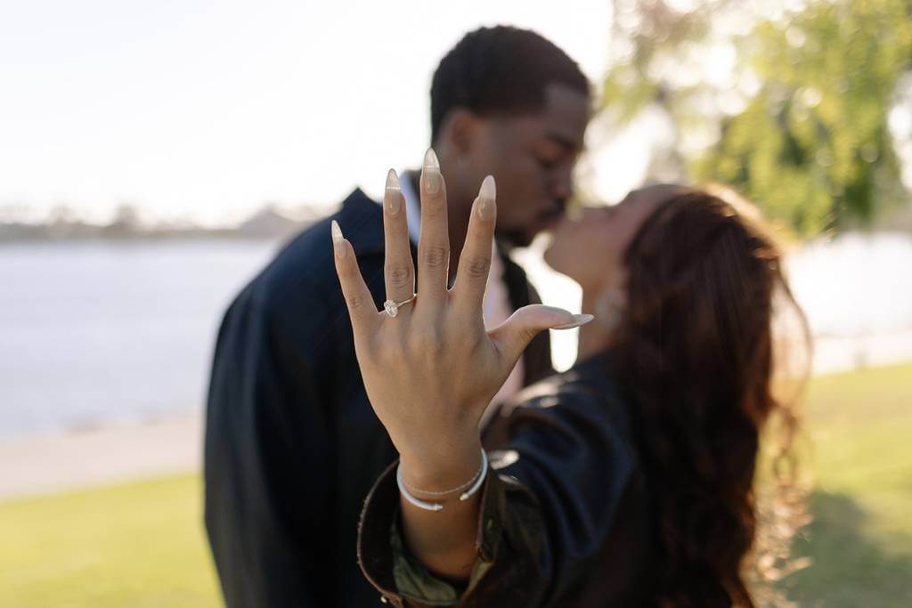 engagement season ring reveal kiss