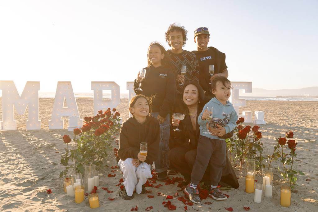 marriage proposal with family