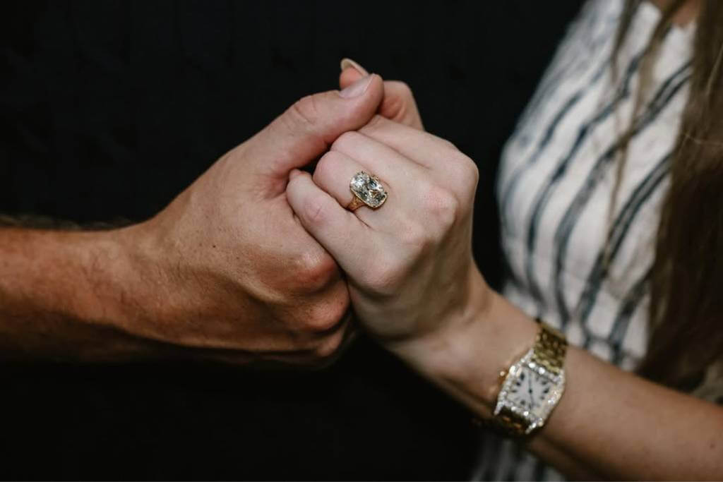 engagement ring close-up